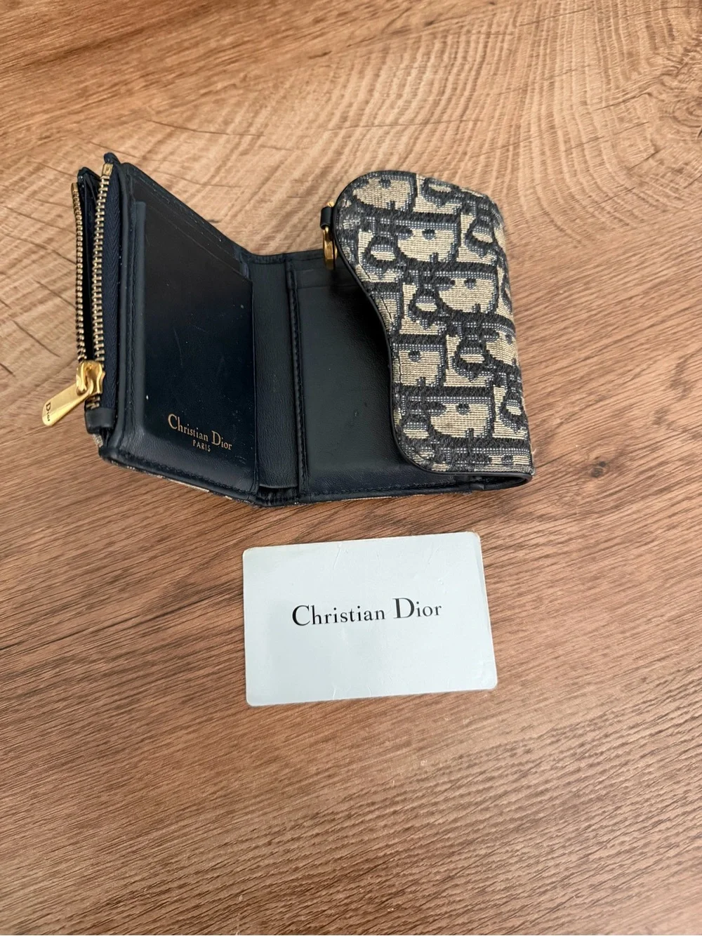Dior Saddle Lotus Wallet with Authenticity Card